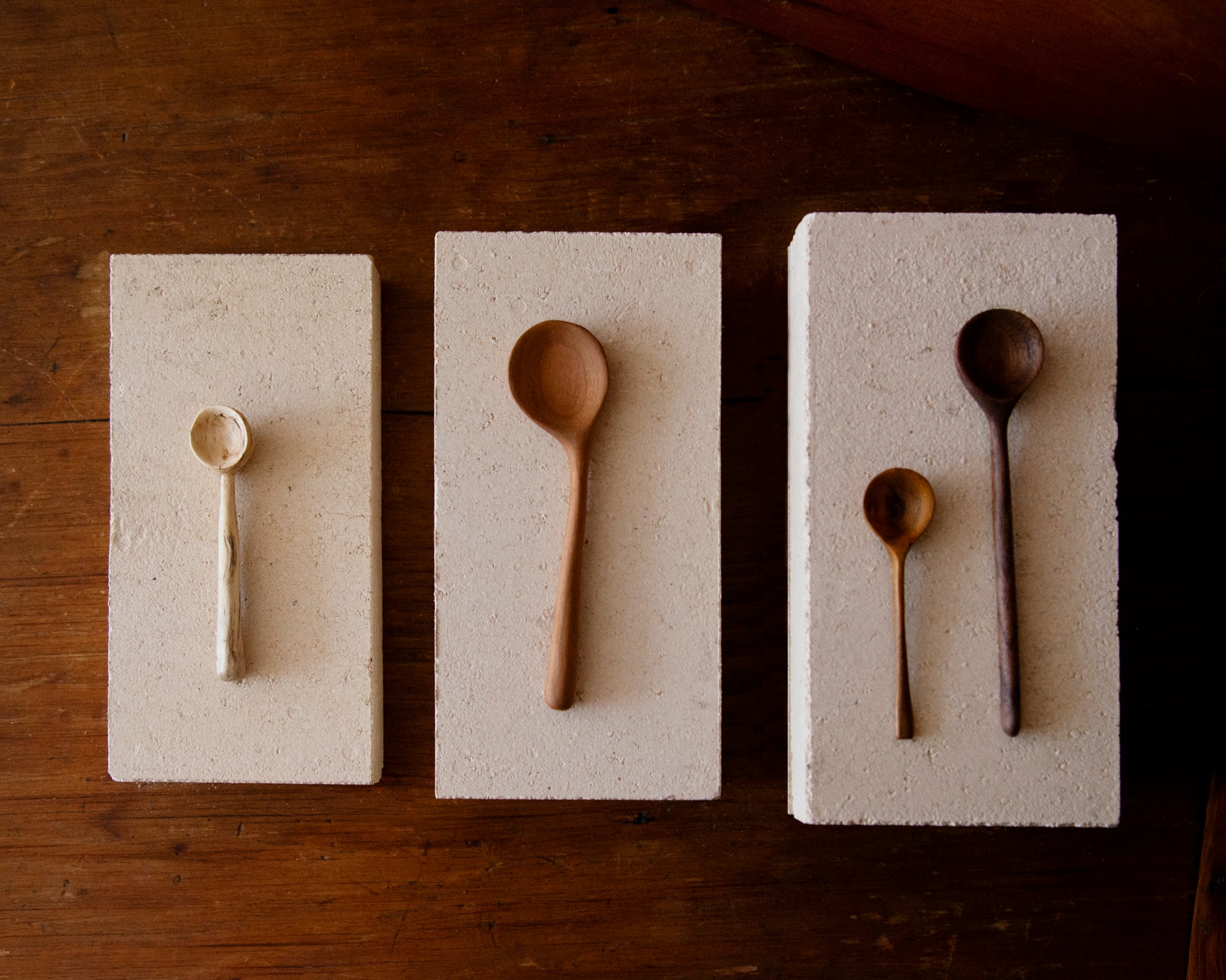 Hand Carved Serving Spoons