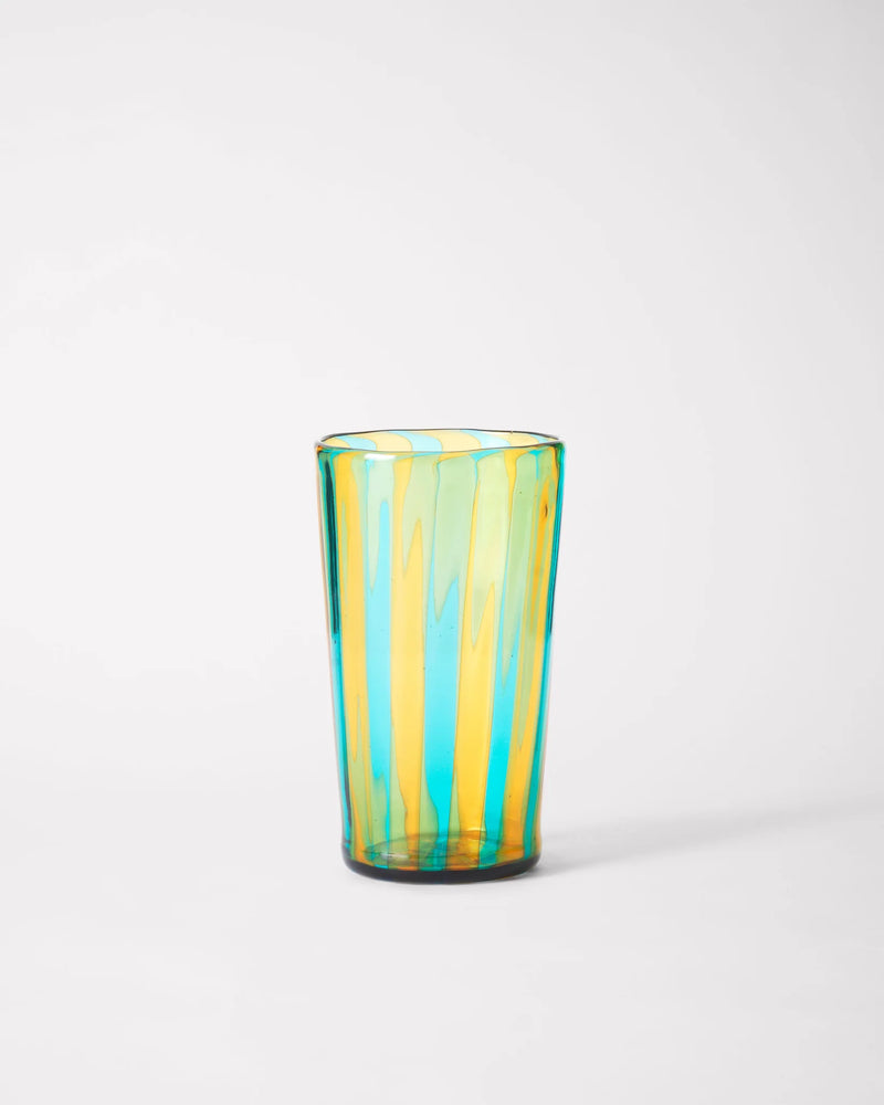 Augusta Glass - Mustard/Aquamarine