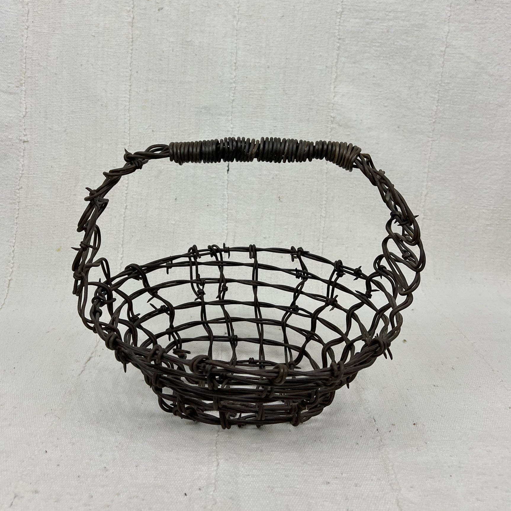 Handmade Barbwire Basket