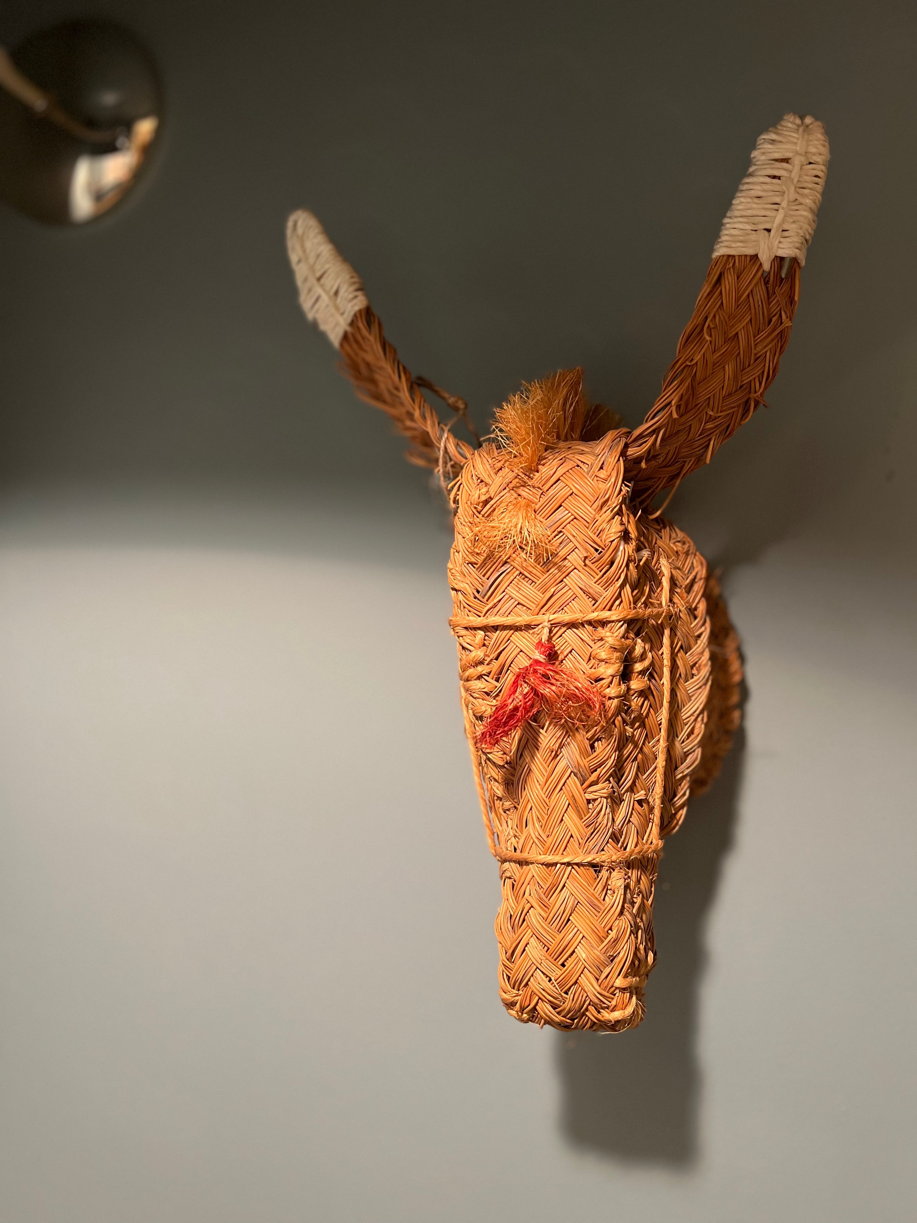 Hand-woven Donkey Bust