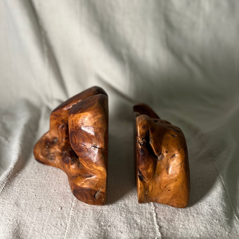 Wooden Form Bookends