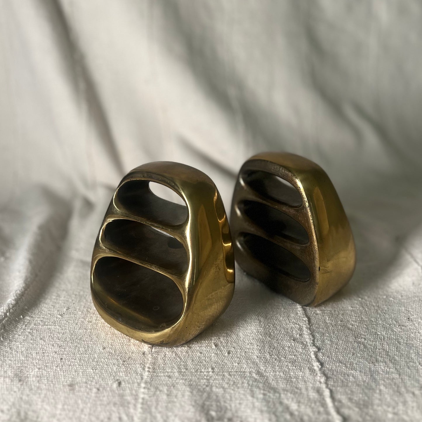 1950's Brass Ladder Bookends