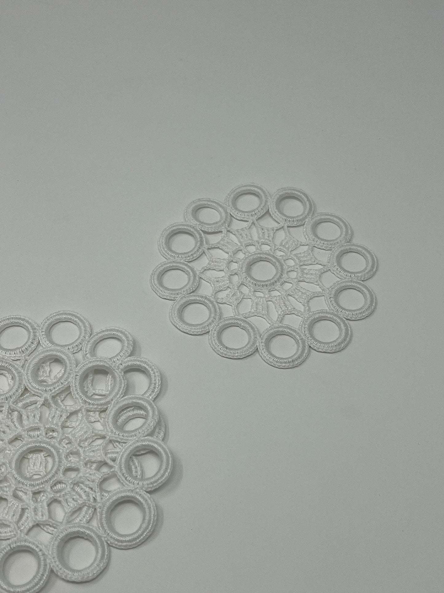 Crochet Coasters - White