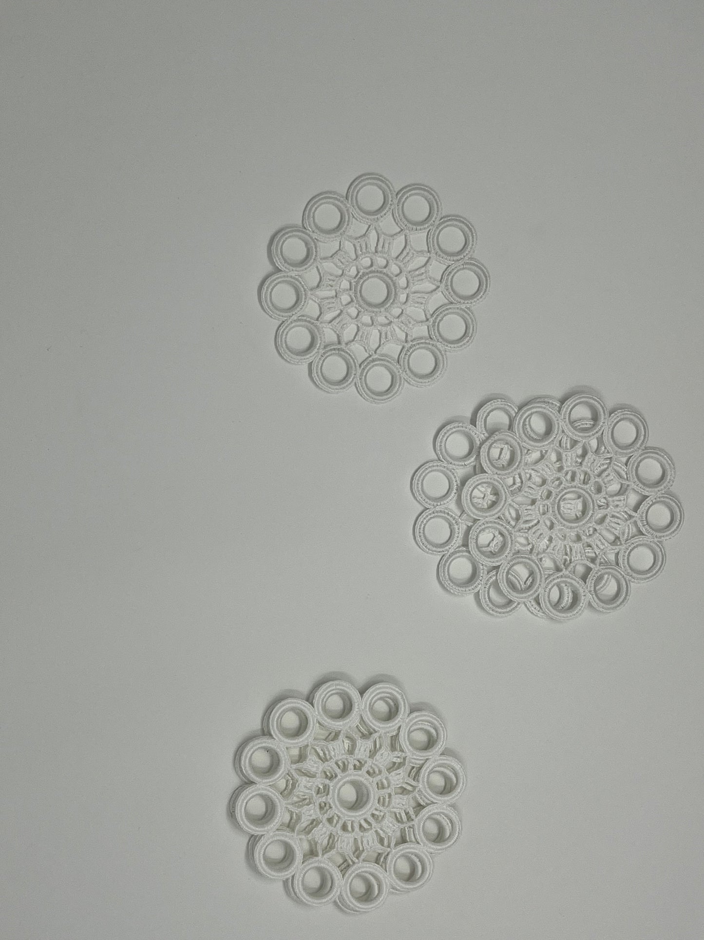 Crochet Coasters - White