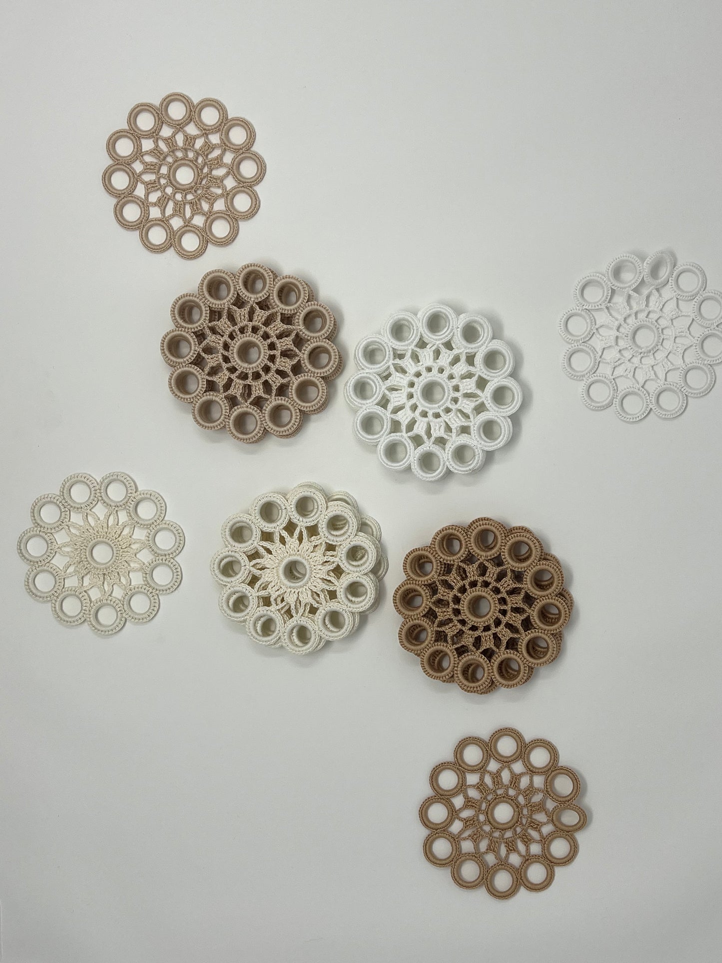 Crochet Coasters - Light Bronze