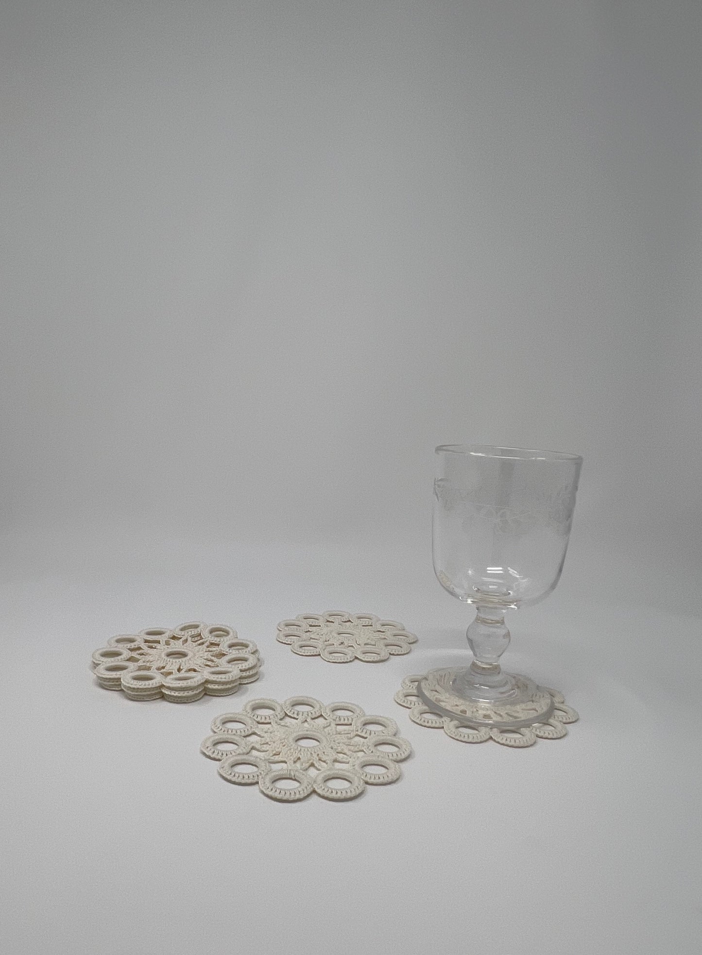 Crochet Coasters - Cream