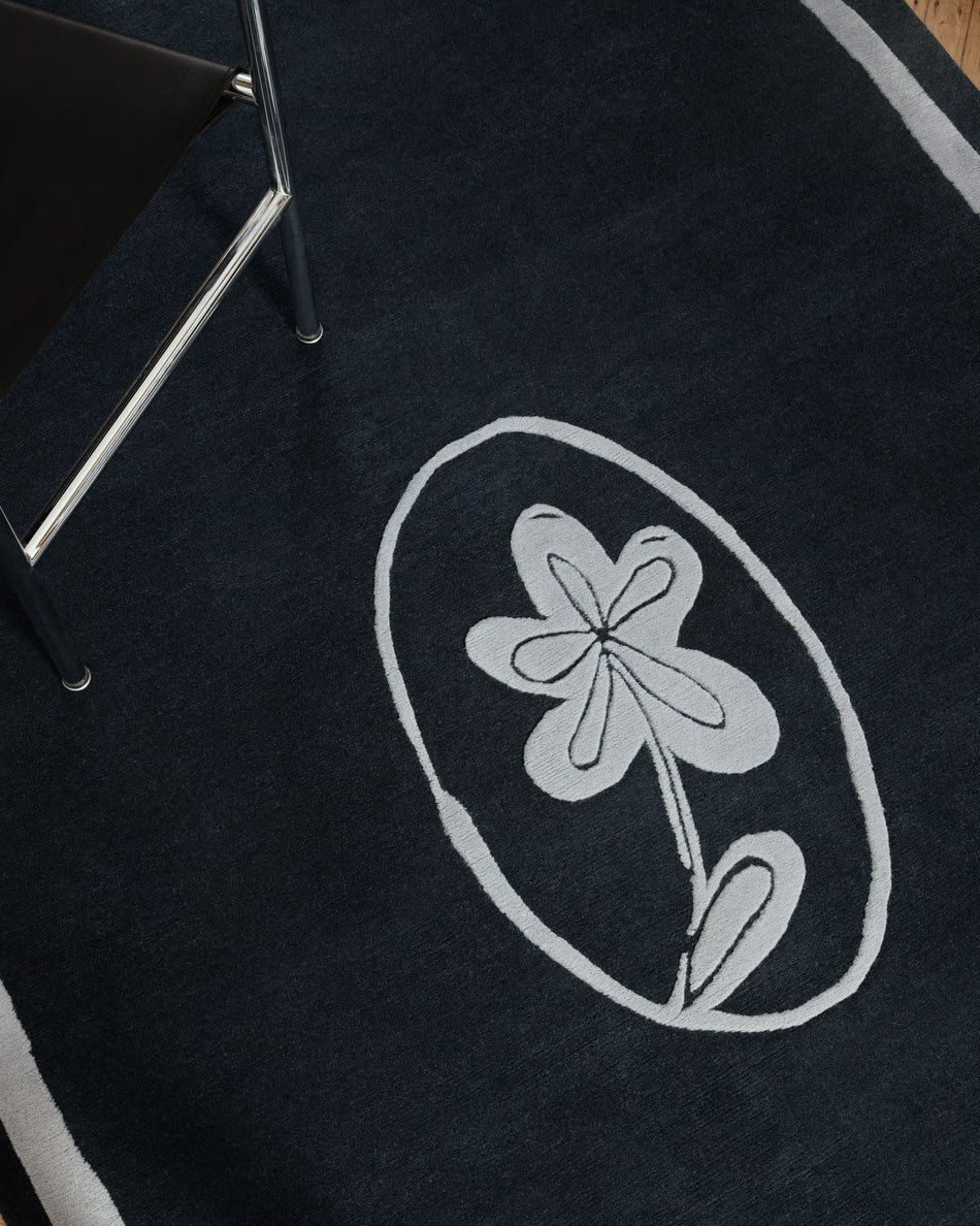 The Dolores Rug in Dusted Navy