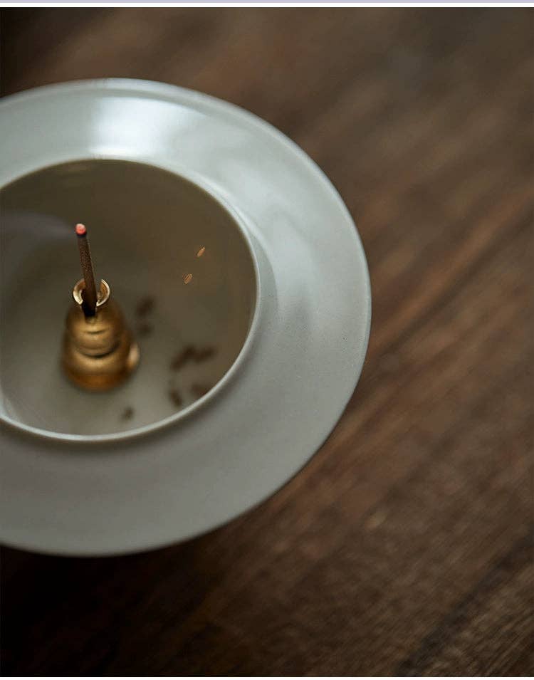 Gohobi - Handmade Song Style White Incense Holder