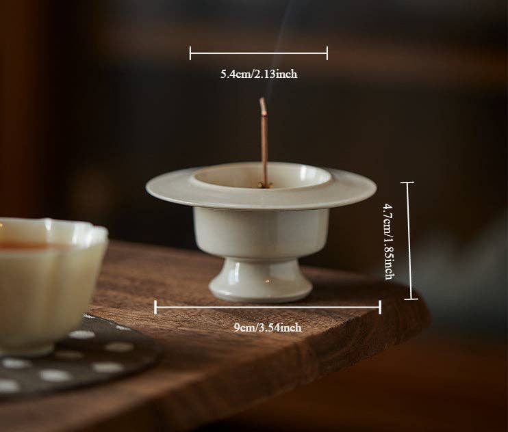 Gohobi - Handmade Song Style White Incense Holder