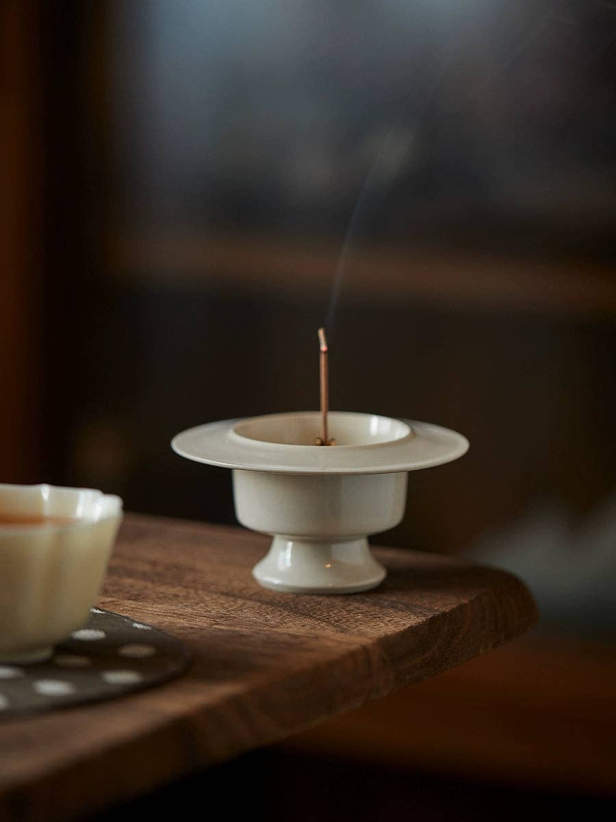 Gohobi - Handmade Song Style White Incense Holder