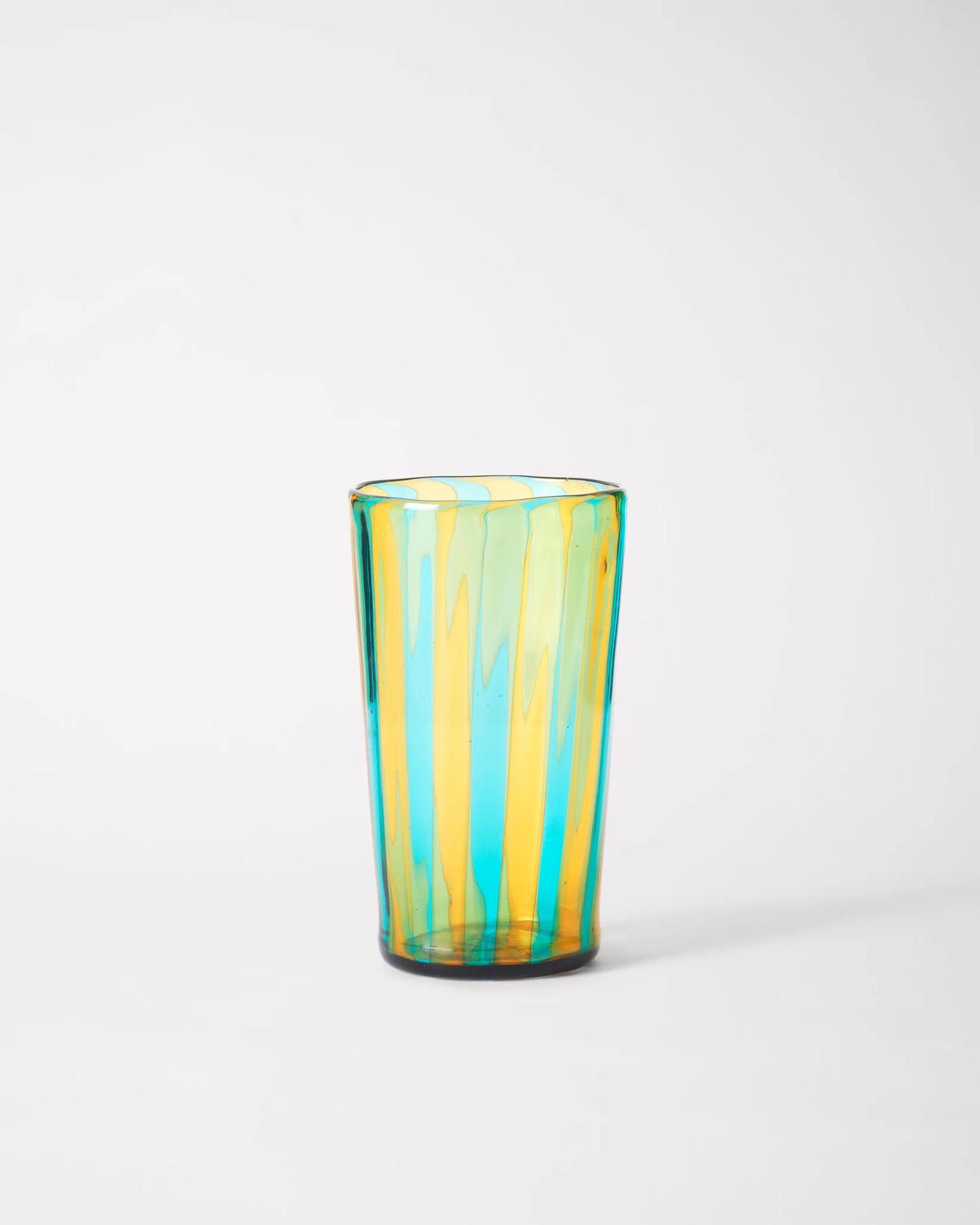 Augusta Glass - Mustard/Aquamarine