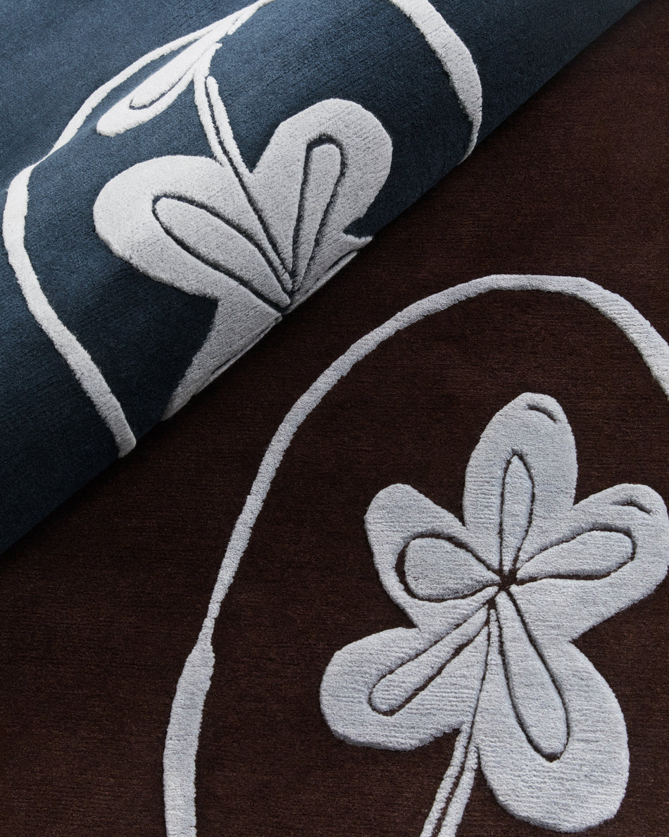 The Dolores Rug in Dusted Navy
