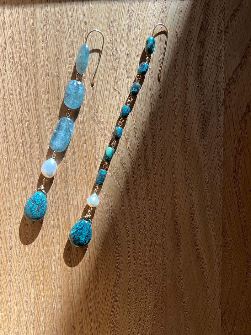 Shimmer of the Sea Cascade Earrings