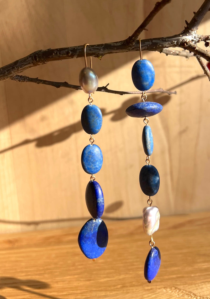 Blues Of The Sky Cascade Earrings II