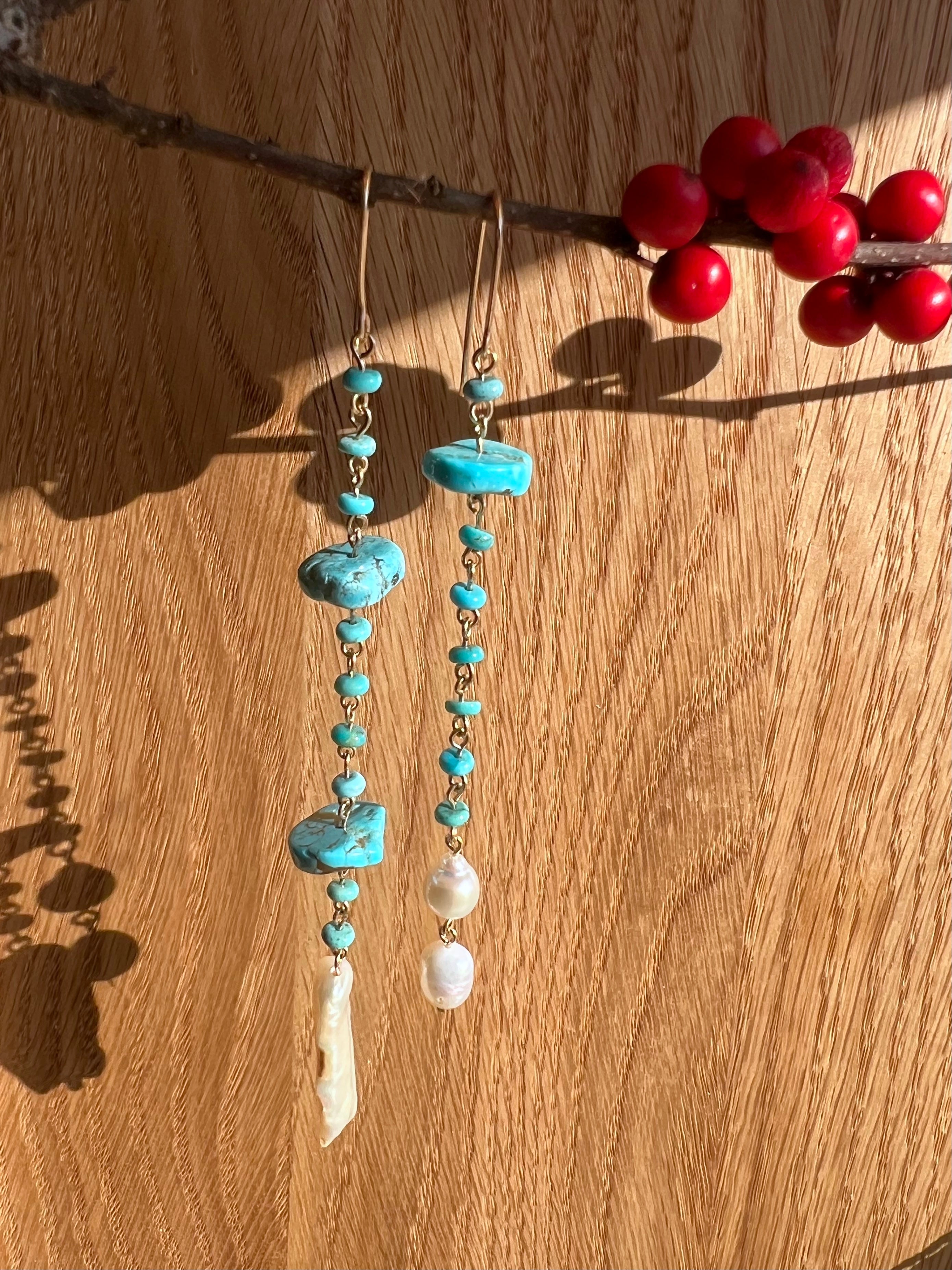 Sitting Atop A Waterfall Cascade Earrings