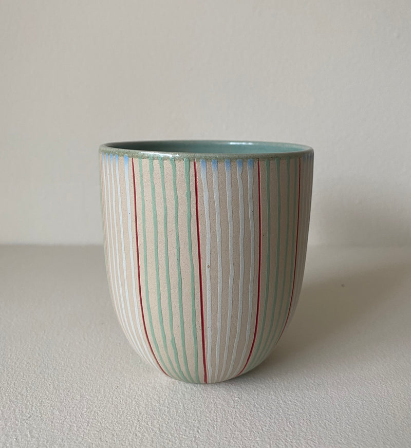Simone Fennel - Coffee Cup - Green/Red/White