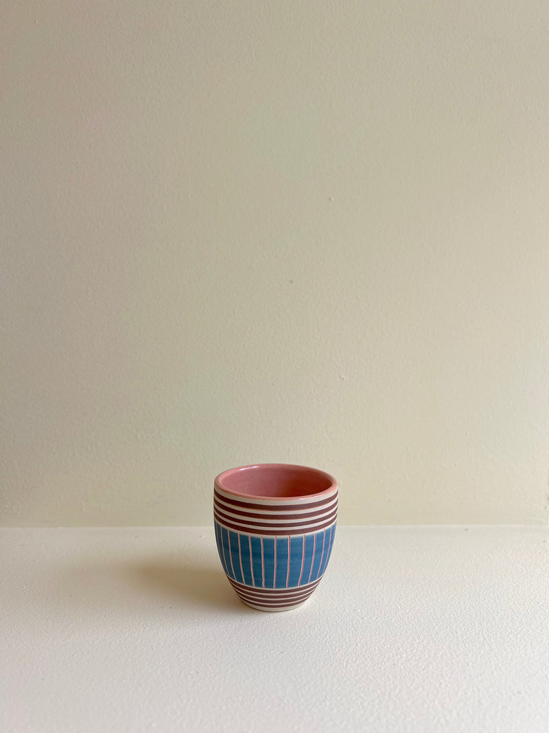 Simone Fennel - Espresso Cup in Blue/Brown