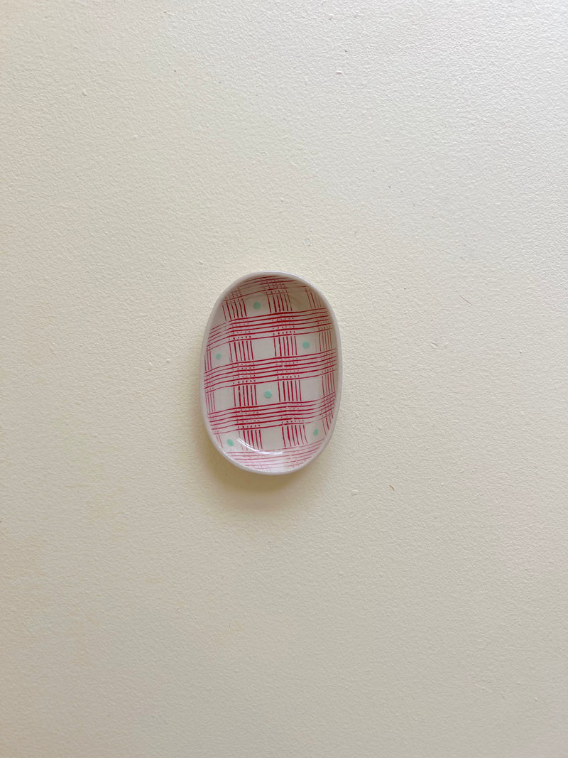 Simone Fennel - Hand-painted Mini Dish - Red/Green