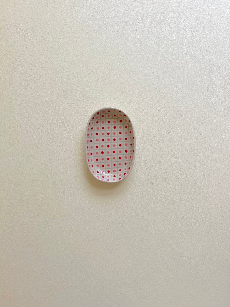Simone Fennel - Hand-painted Mini Dish - Red/Pink