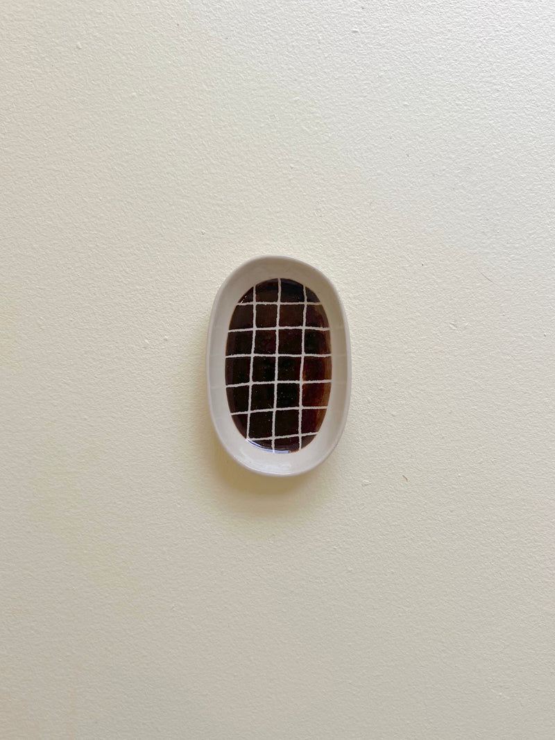 Simone Fennel - Hand-painted Mini Dish - Black/White