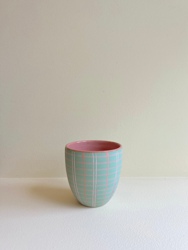 Simone Fennel - Tea Cup in Green/White