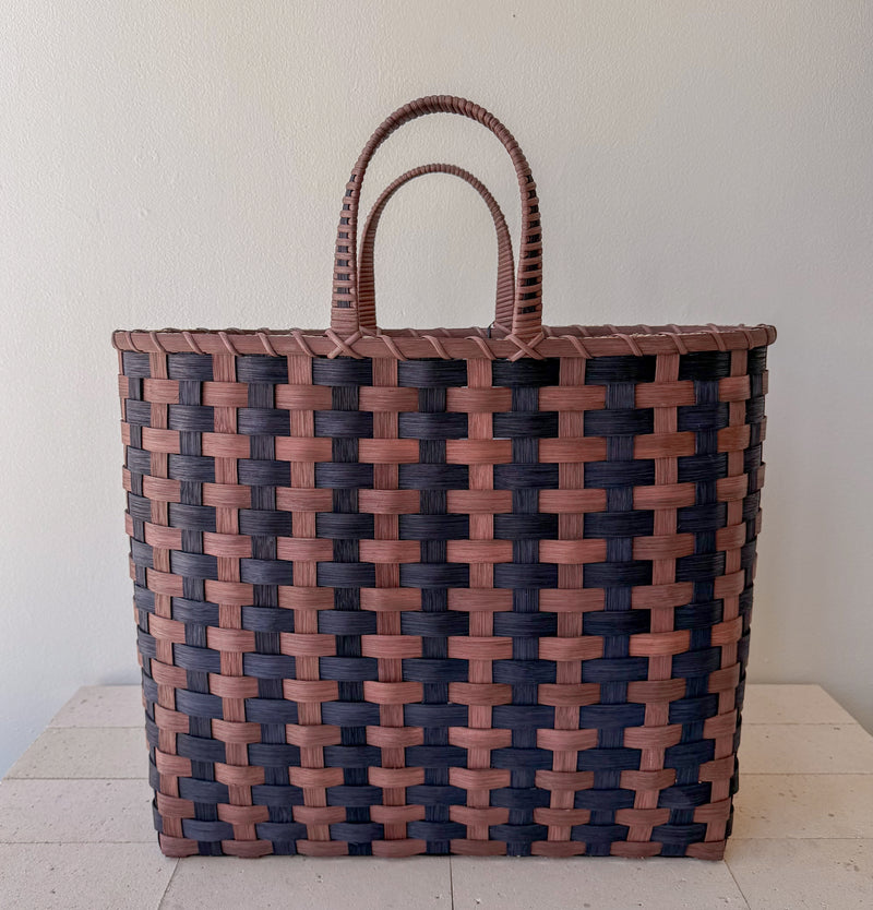 Underwater Weaving Studio - T-Stripe Big Shopper - Midnight & Brown