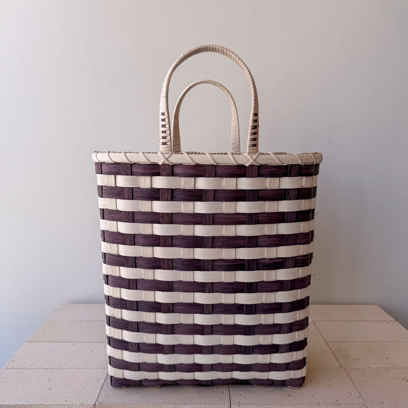 Underwater Weaving Studio - Retro Towel Tote - Walnut & Natural