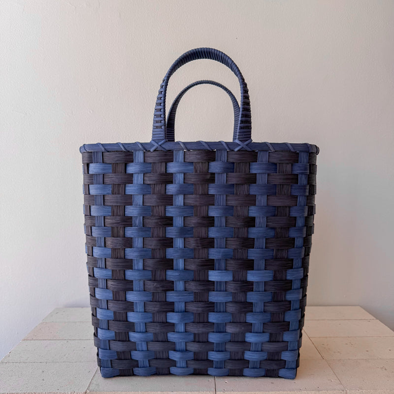 Underwater Weaving Studio - Stripe Towel Tote - Midnight & Navy