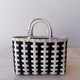 Underwater Weaving Studio - T-Striped Retro Travel Tote - Natural & Midnight