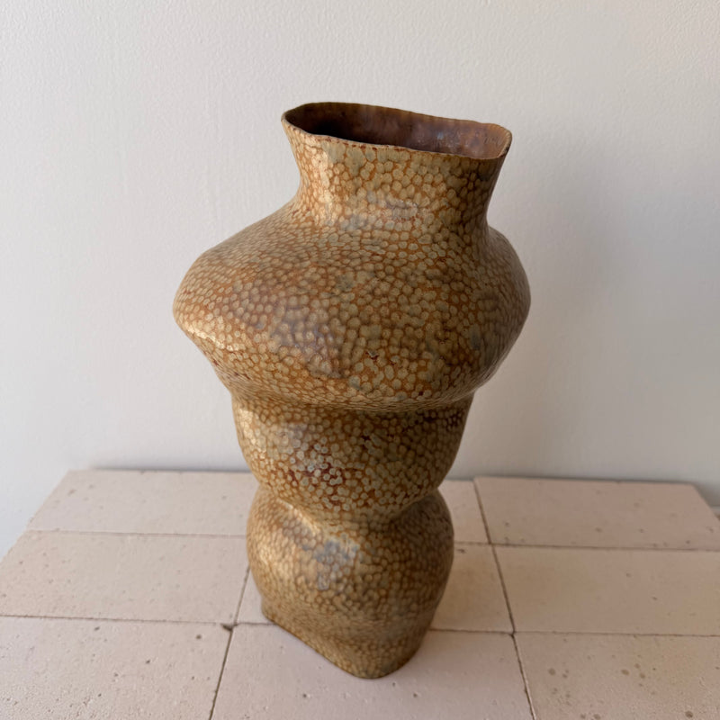 Jenny Rice - Caramel with Taupe Spots