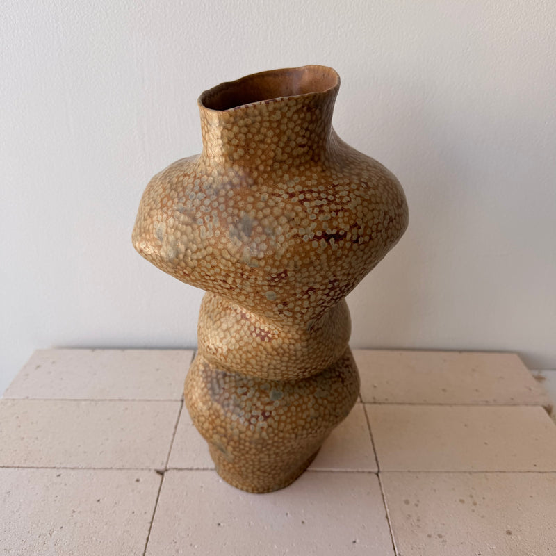 Jenny Rice - Caramel with Taupe Spots