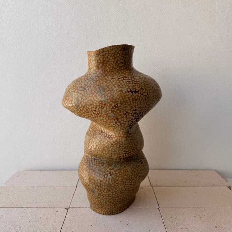 Jenny Rice - Caramel with Taupe Spots