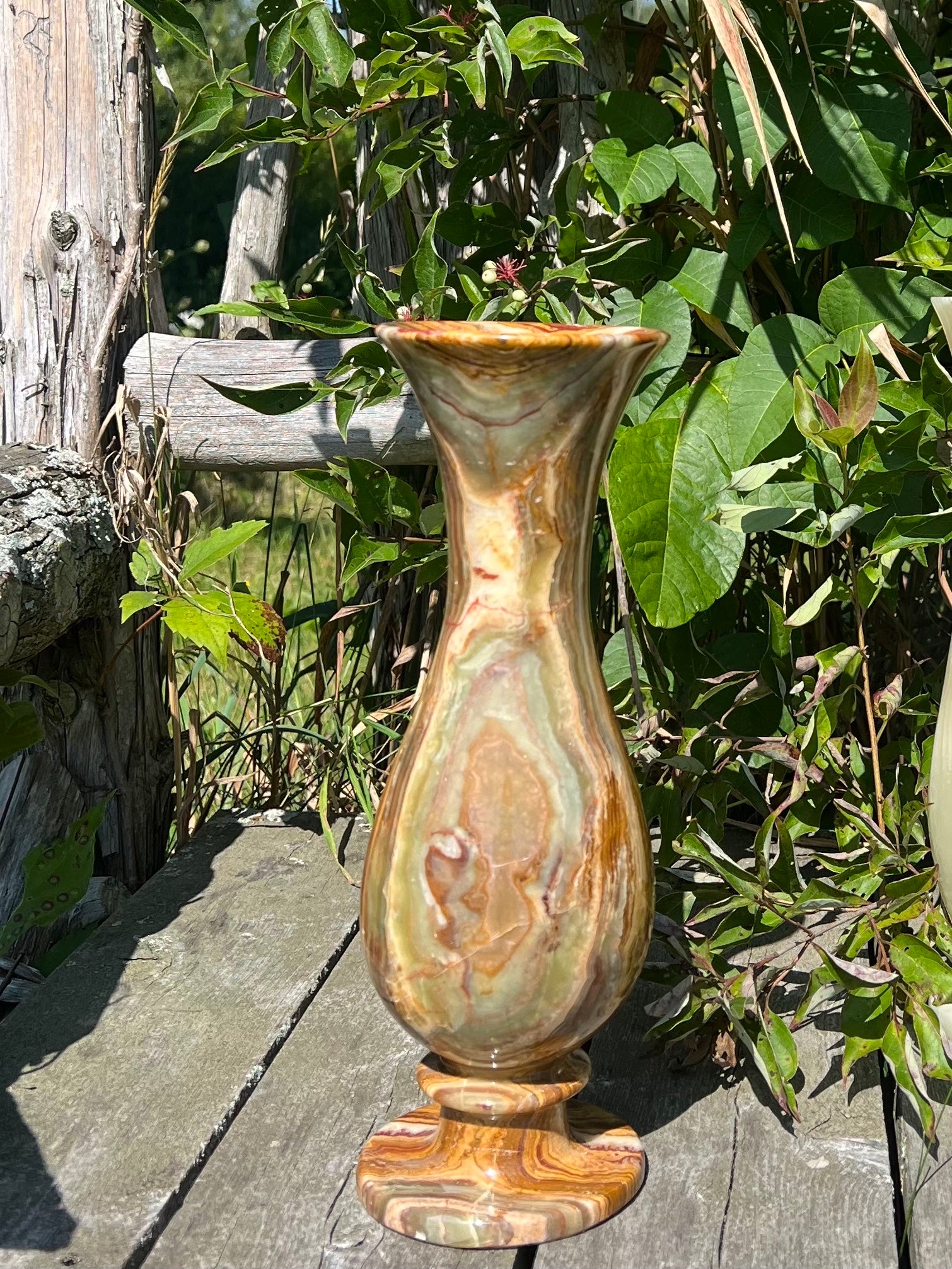 Onyx and Alabaster Vase