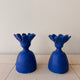 Claude Renaud - Flower Candlesticks - Cobalt