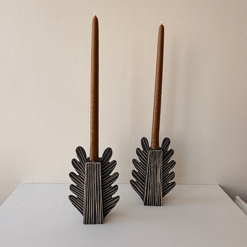 Claude Renaud - Sgraffito Candlesticks