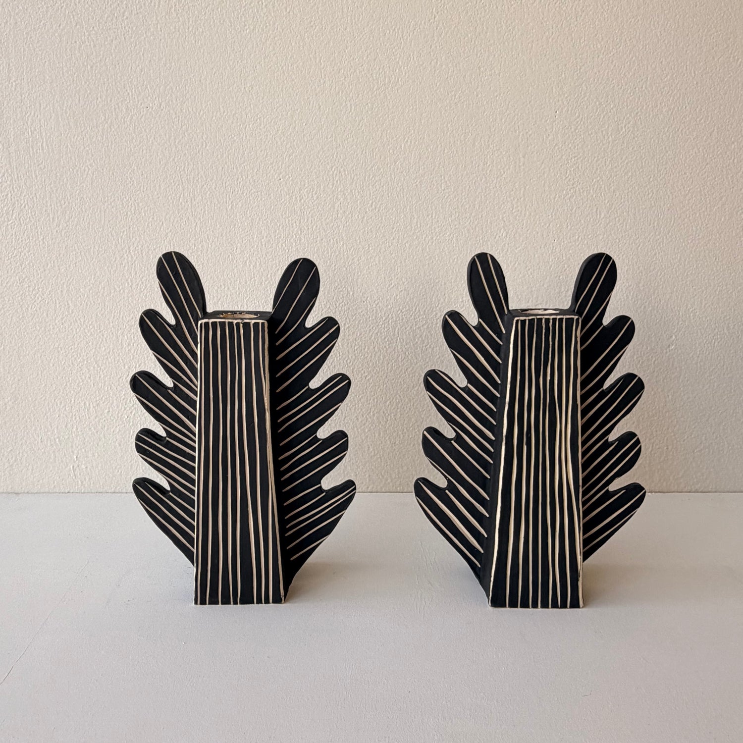 Claude Renaud - Sgraffito Candlesticks