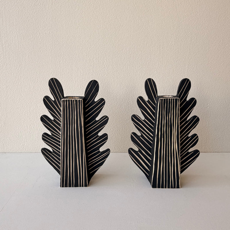 Claude Renaud - Sgraffito Candlesticks