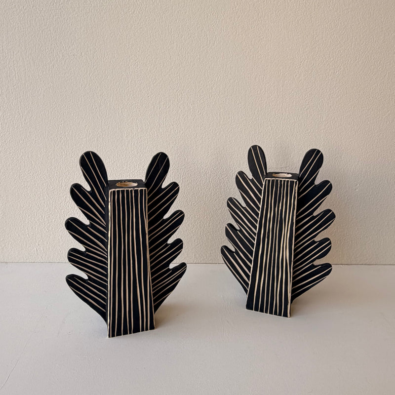 Claude Renaud - Sgraffito Candlesticks