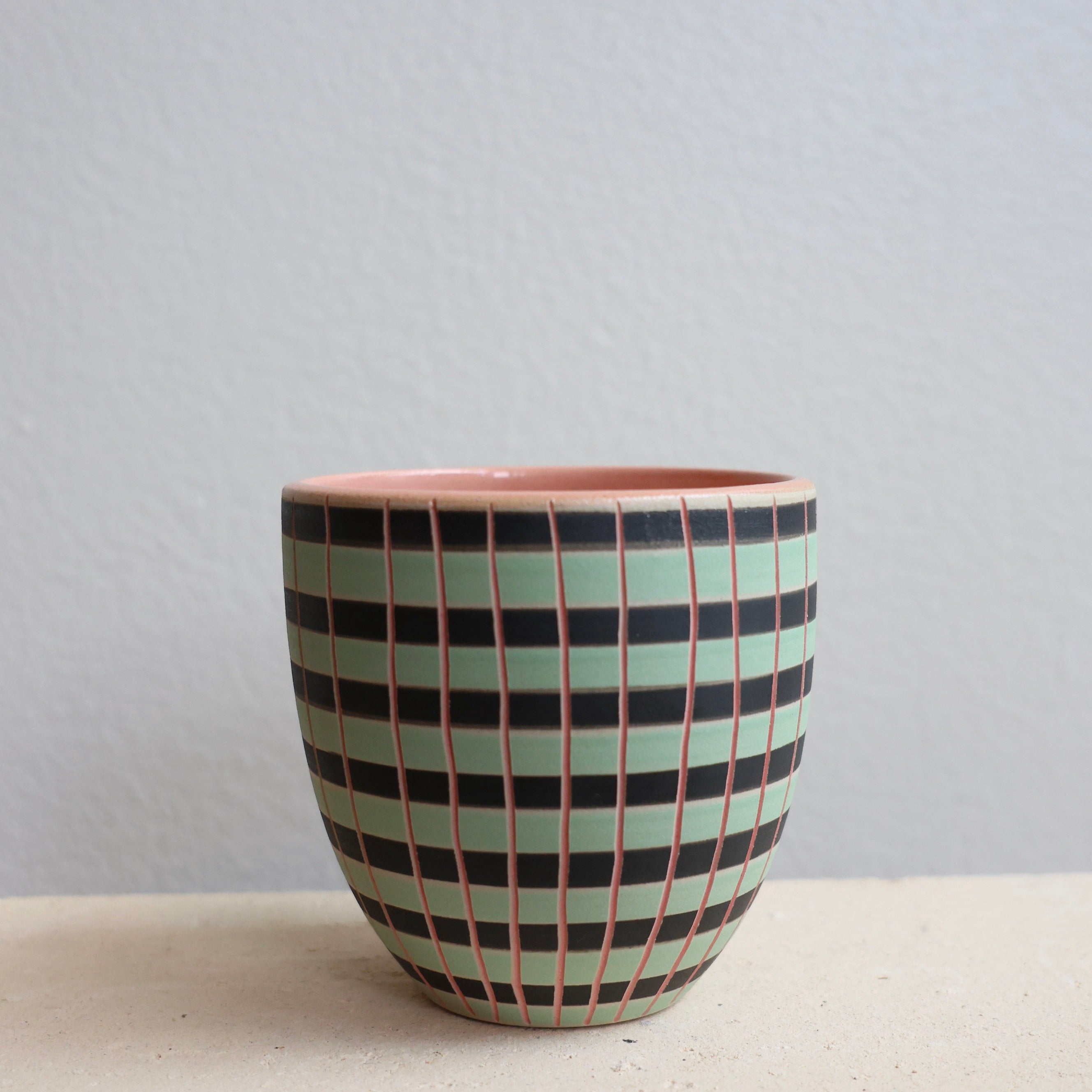 Tea Cup Blue/Green/Pink