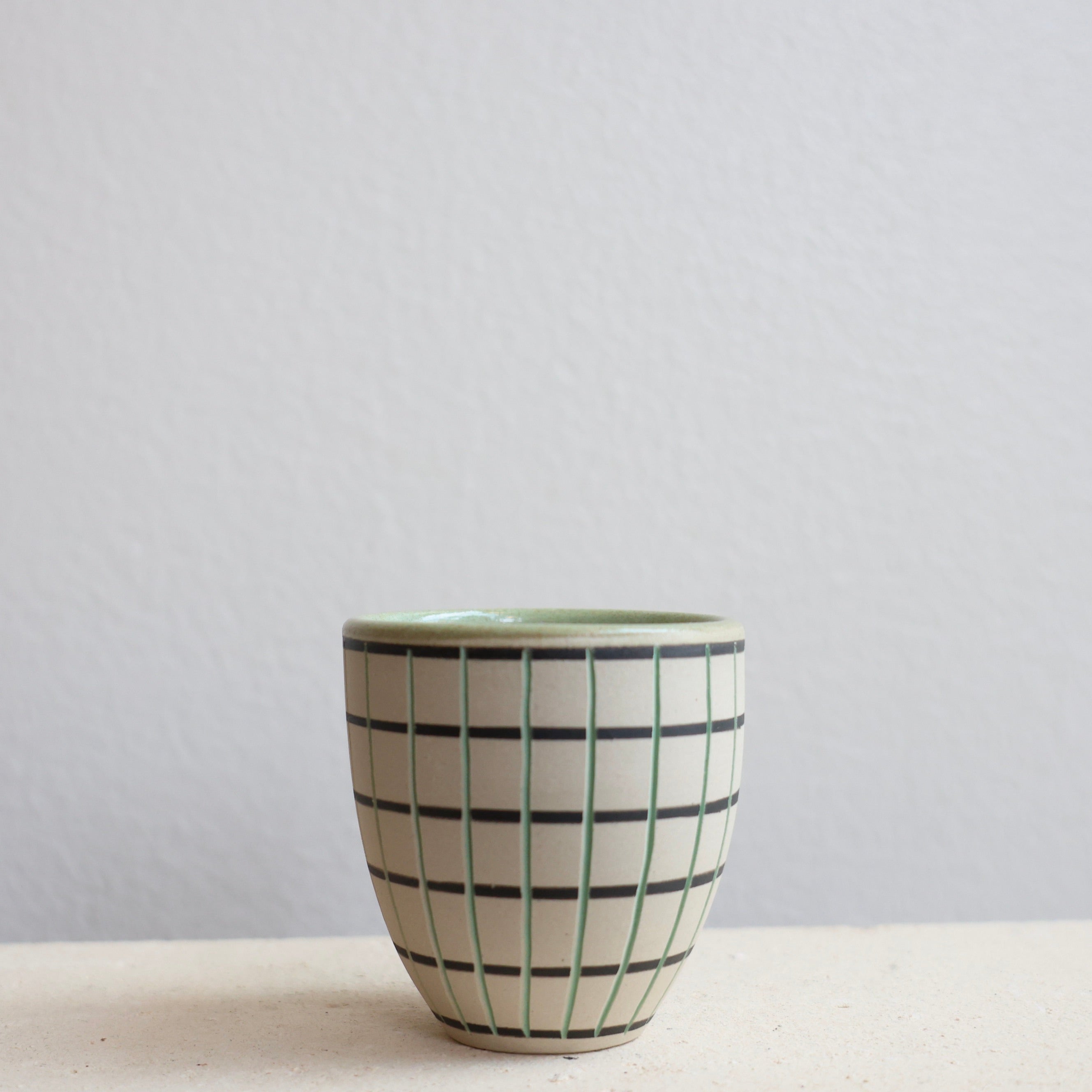 Espresso Cup Cream/Green/Black