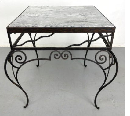 French, Hand-made Wrought Iron Table
