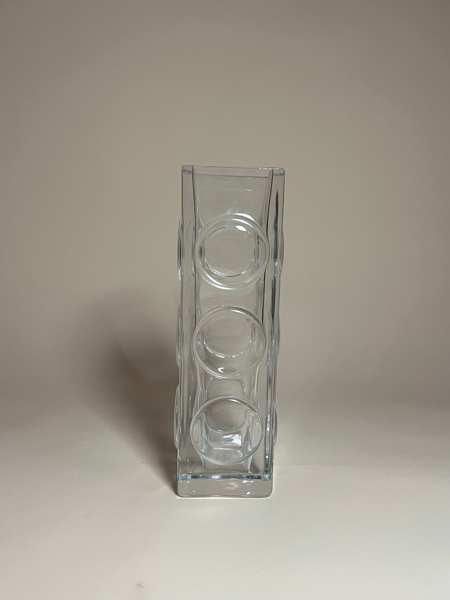 Vintage - Glass Concentric Circle Vase