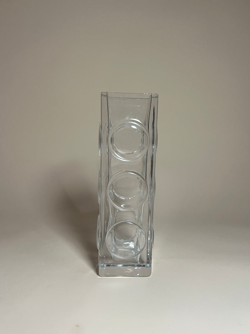 Vintage - Glass Concentric Circle Vase