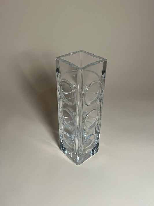 Vintage - Glass Concentric Circle Vase