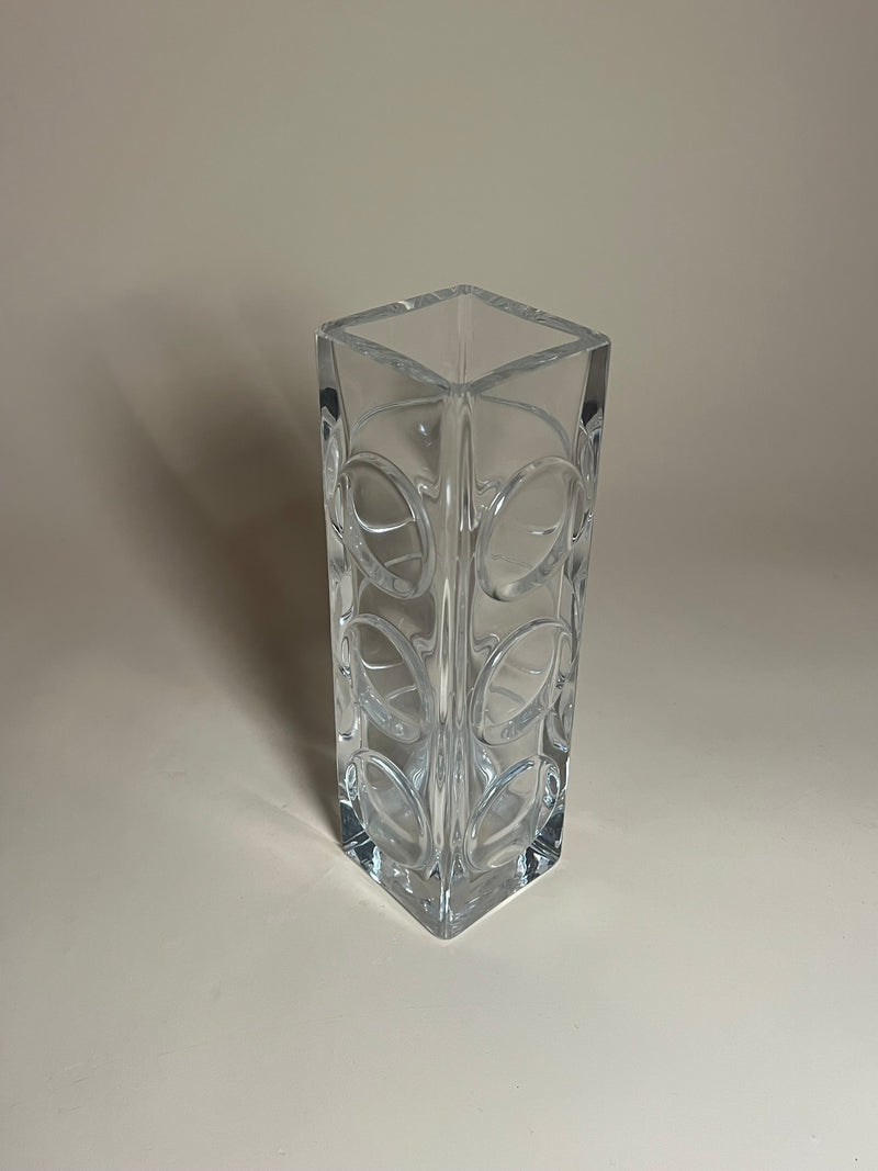 Vintage - Glass Concentric Circle Vase