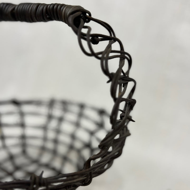 Vintage - Handmade Barbwire Basket