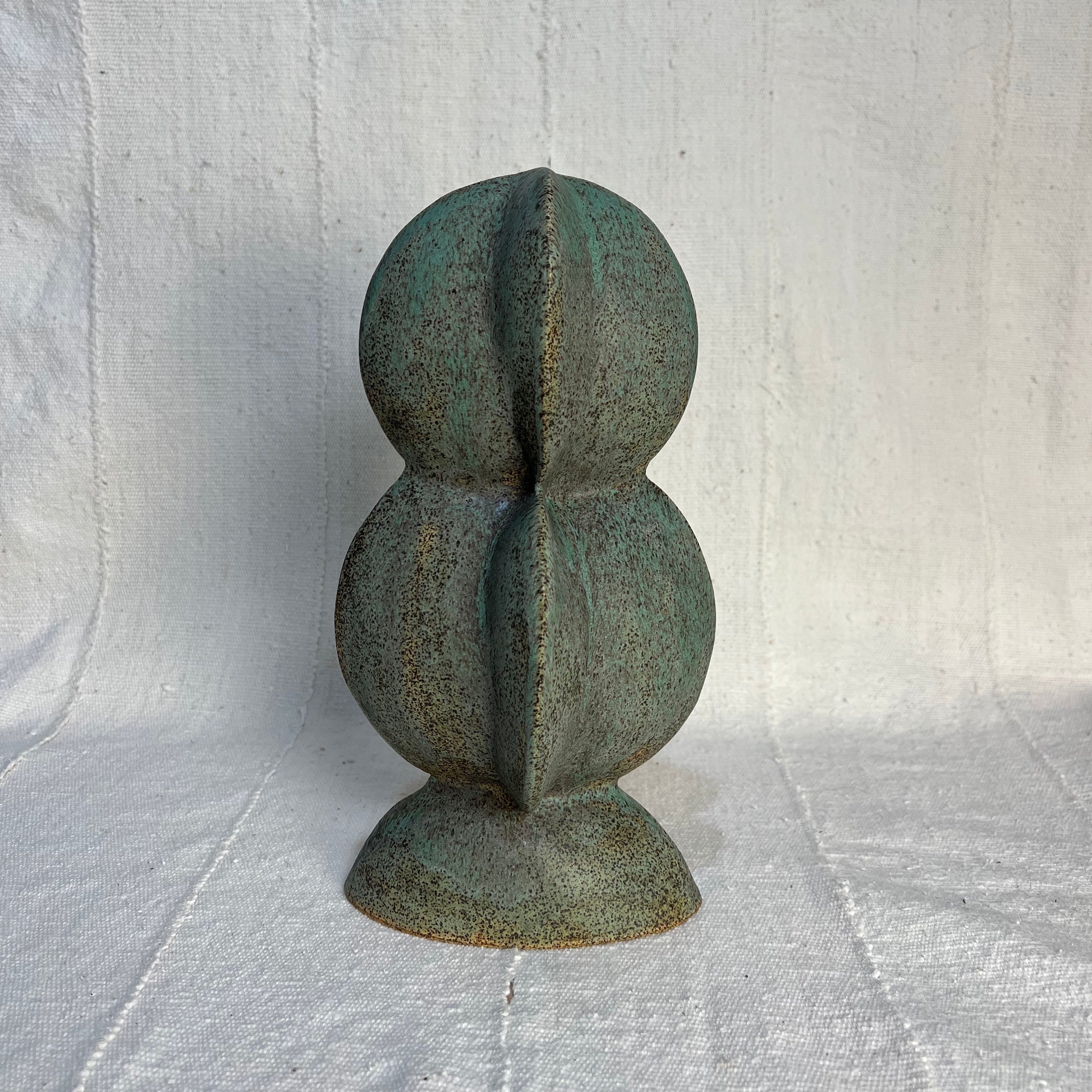 Verdigris Double Disc Sculpture