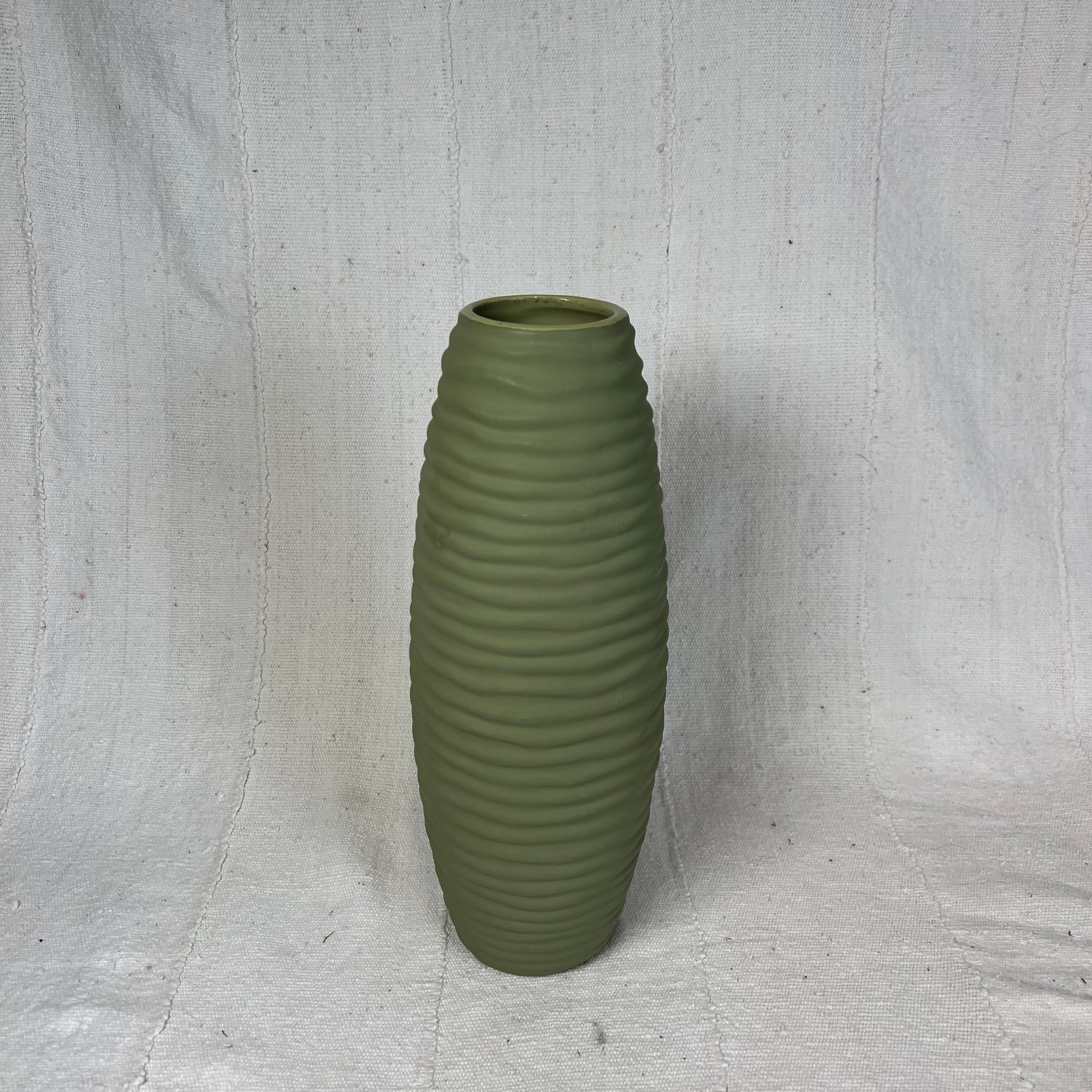 Vintage Matte Green Vase