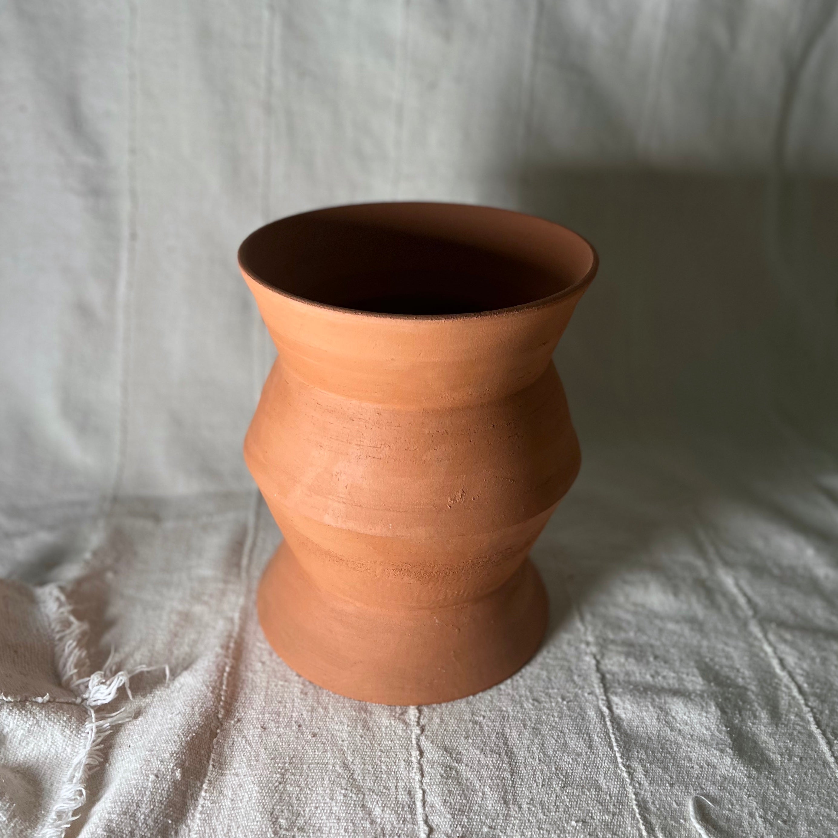 Terracotta Angular Vase