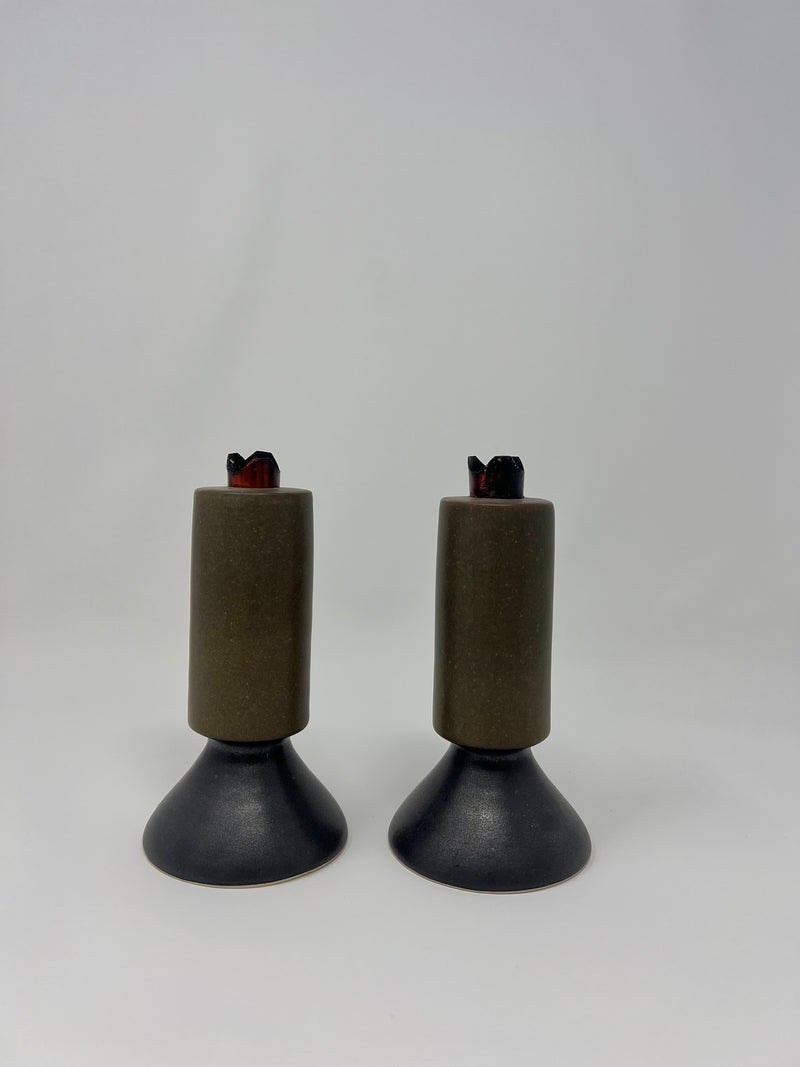 Vintage- Ceramic Candleholders